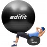 Outlet Edifit PIŁKA DO FITNESS ĆWICZEŃ DOMOWYCH JOGA ŚREDNICA 55cm CZARNA