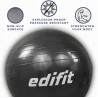 Outlet Edifit PIŁKA DO FITNESS ĆWICZEŃ DOMOWYCH JOGA ŚREDNICA 55cm CZARNA