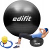 Outlet Edifit PIŁKA DO FITNESS ĆWICZEŃ DOMOWYCH JOGA ŚREDNICA 55cm CZARNA