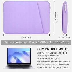 Outlet Pokrowiec HEDUGO na laptopa 13-14" wyściełany, fioletowy, 2
