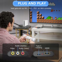 Outlet Konwerter RCA/AV na HDMI 720/1080P do PS2, Wii, N64, Xbox CAMWAY