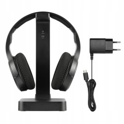 Outlet Słuchawki bezprzewodowe nauszne Bluetooth Hama TV PC stacja Czarny