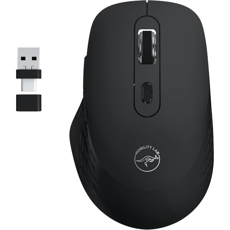 Outlet Ergonomiczna mysz - MOBILITY LAB Omega - adapter USB oraz USB-C