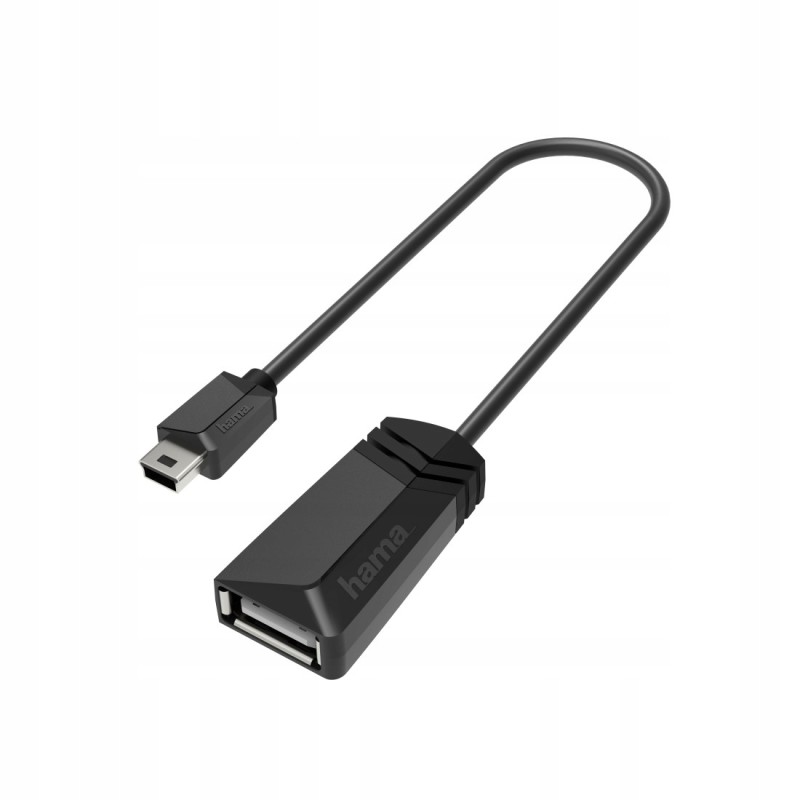 Outlet Hama adapter Mini USB OTG USB 2.0 żeński do 480 Mb/s czarny