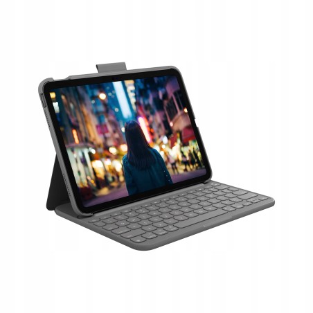 Outlet Klawiatura LOGITECH Slim Folio do iPad 10th gen - szary - (FR) -