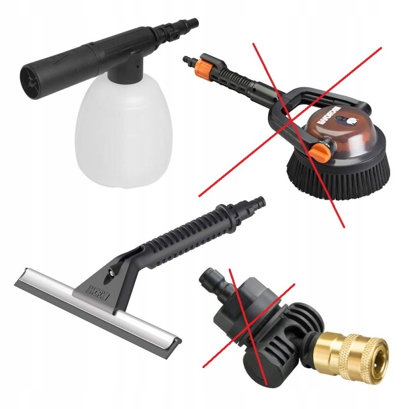 Outlet Zestaw uniwersalnych akcesoriów czyszczących WORX Hydroshot WA4072