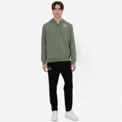 Męski dres bawełniany Kappa Men Logo Glomeri zielono-czarny