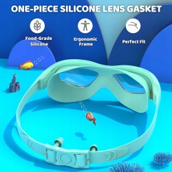 Outlet Okulary do pływania dziecięce HD UV silikonowe 6-14 lat
