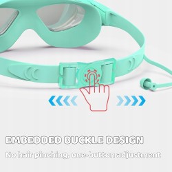 Outlet Okulary do pływania dziecięce HD UV silikonowe 6-14 lat